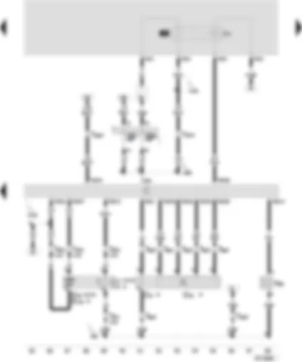 Wiring Diagram  SEAT CORDOBA 2000 - Motronic control unit - lambda probe - lambda probe after catalyst - activated charcoal filter system solenoid valve 1 - fuel pump relay
