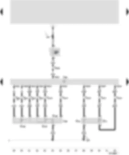 Wiring Diagram  SEAT CORDOBA 2000 - Marelli 1AV control unit (injection system) - intake air temperature sender - intake manifold pressure sender - throttle valve drive (electric throttle operation)