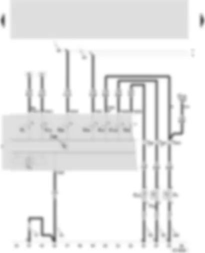 Wiring Diagram  SEAT CORDOBA 2001 - Control unit with warning lamps on the dash panel insert - hand brake control switch - brake fluid level switch - coolant level indicator sender