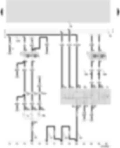 Wiring Diagram  SEAT CORDOBA 2000 - Emergency flasher switch - indicator relay - emergency indicator warning lamp - left headlamp dual-filament bulb - left sidelight bulb