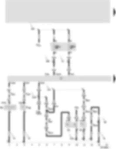 Wiring Diagram  SEAT CORDOBA 2001 - Control unit for central locking and alarm system - luggage compartment lighting switch - bonnet contact switch