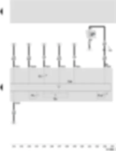 Wiring Diagram  SEAT CORDOBA 2000 - Control unit with display unit in dash panel insert - rev. counter - oil pressure warning buzzer - alternator warning lamp