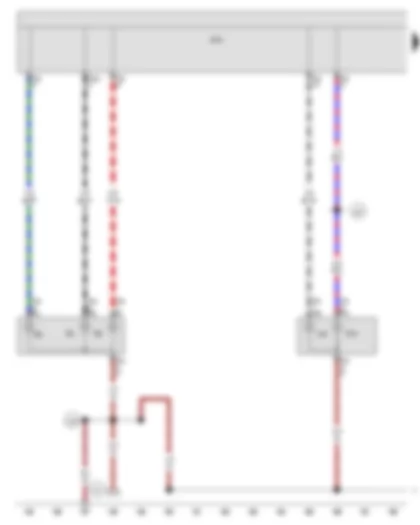 Wiring Diagram  SEAT EXEO 2009 - Onboard supply control unit - Rear left fog light bulb - Rear left turn signal bulb - Left brake light bulb - Left reversing light bulb