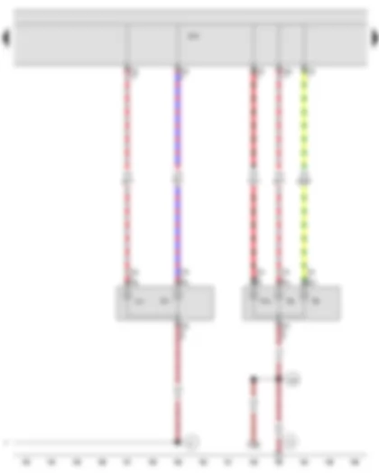 Wiring Diagram  SEAT EXEO 2010 - Onboard supply control unit - Rear right fog light bulb - Right tail light bulb - Rear right turn signal bulb - Right brake light bulb - Right reversing light bulb