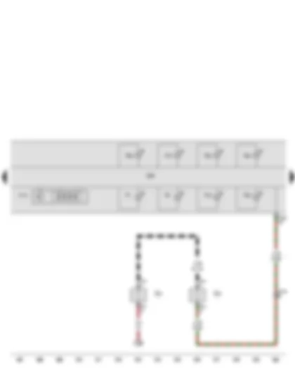 Wiring Diagram  SEAT EXEO 2009 - Front left brake pad wear sender - Front right brake pad wear sender - Control unit in dash panel insert