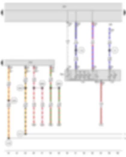 Wiring Diagram  SEAT EXEO 2010 - Deactivation switch for surround lighting - Daytime running lights switch - Onboard supply control unit - Control unit for cornering light and headlight range control