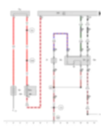 Wiring Diagram  SEAT EXEO 2009 - Driver seat temperature sensor - Climatronic control unit - Terminal 30 wiring junction - Heated seat cushion for driver seat - Driver seat cushion lateral support heater