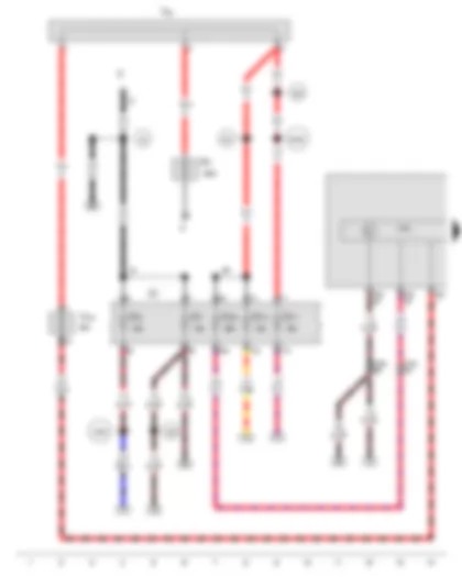 Wiring Diagram  SEAT EXEO 2009 - ABS control unit - Fuse holder C - Terminal 30 wiring junction