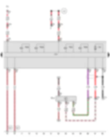 Wiring Diagram  SEAT EXEO 2009 - ESP sensor unit - ABS control unit - Vehicle stabilization program switch valve 1 - Vehicle stabilization program high-pressure valve 1 - ABS return flow pump