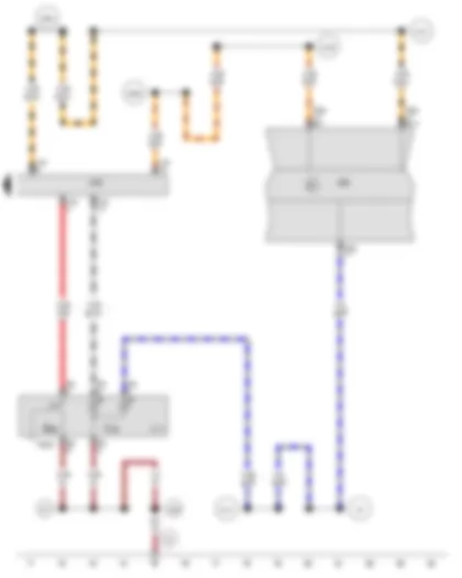 Wiring Diagram  SEAT EXEO 2010 - Parking aid button - Control unit in dash panel insert - Parking aid control unit - Parking aid warning lamp - Parking aid switch illumination bulb