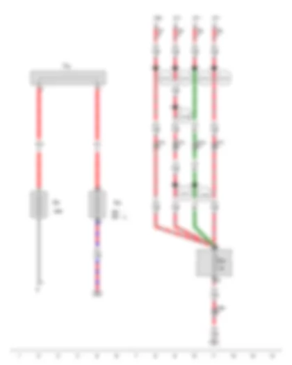 Wiring Diagram  SEAT EXEO 2009 - Main relay - Terminal 30 voltage supply relay - Current supply relay for Simos control unit - Fuse 1 in fuse holder A - Fuse 4 on fuse holder C - Radiator fan single fuse - Terminal 30 wiring junction
