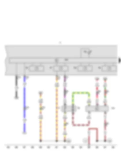 Wiring Diagram  SEAT EXEO 2010 - Fuel gauge sender - Fuel gauge - Fuel system pressurisation pump - Fuel pump control unit - Dash panel insert