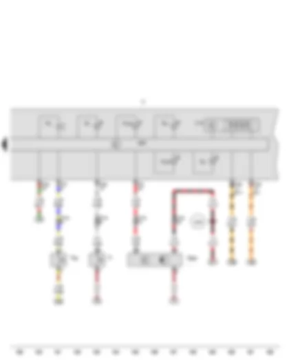 Wiring Diagram  SEAT EXEO 2010 - Oil pressure switch - Coolant shortage indicator switch - Oil level and oil temperature sender - Multifunction indicator - Dash panel insert