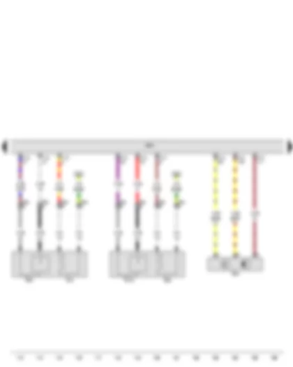 Wiring Diagram  SEAT EXEO 2010 - Lambda probe - Hall sender - Lambda probe after catalytic converter - Engine control unit - Lambda probe heater - Lambda probe 1 heater after catalytic converter