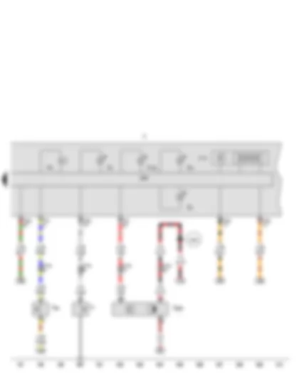 Wiring Diagram  SEAT EXEO 2009 - Oil pressure switch - Coolant shortage indicator switch - Multifunction indicator - Dash panel insert