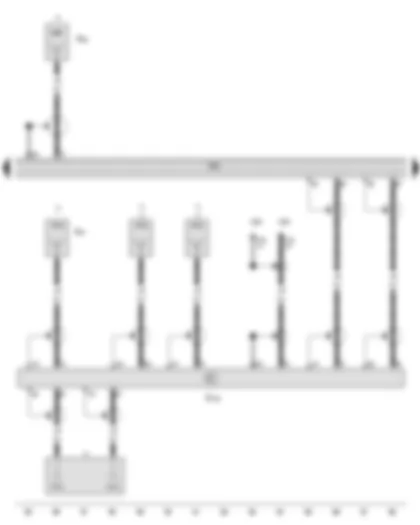 Wiring Diagram  SEAT EXEO 2010 - Control unit with display for radio and navigation - Radio - telephone and navigation system aerial - Left aerial module