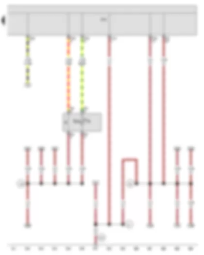 Wiring Diagram  SEAT EXEO 2012 - Hazard warning lights button - Onboard supply control unit - Indicator lamp for hazard warning light