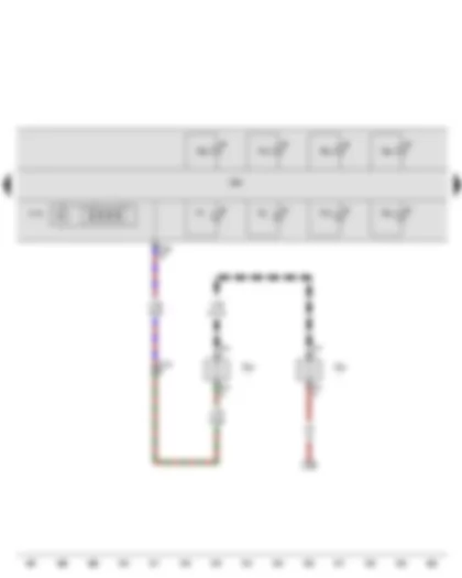 Wiring Diagram  SEAT EXEO 2011 - Front left brake pad wear sender - Front right brake pad wear sender - Control unit in dash panel insert