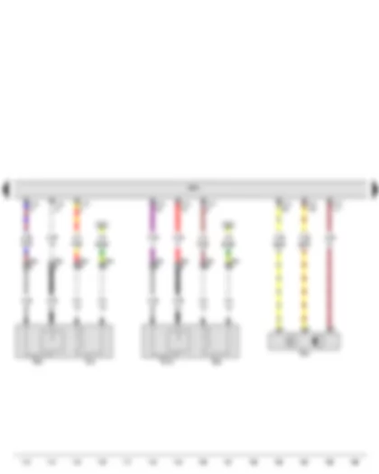 Wiring Diagram  SEAT EXEO 2012 - Lambda probe - Hall sender - Lambda probe after catalytic converter - Engine control unit - Lambda probe heater - Lambda probe 1 heater after catalytic converter