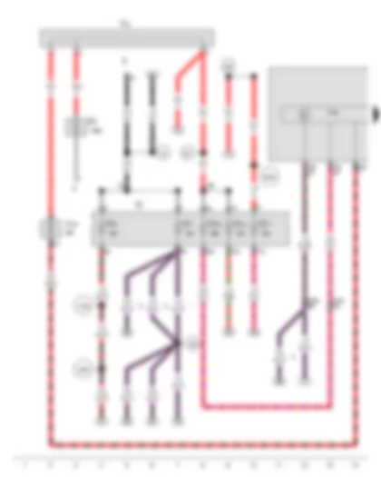 Wiring Diagram  SEAT EXEO 2013 - ABS control unit - Fuse holder C - Terminal 30 wiring junction