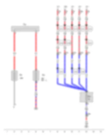 Wiring Diagram  SEAT EXEO 2013 - Main relay - Terminal 30 voltage supply relay - Current supply relay for Simos control unit - Fuse 1 in fuse holder A - Fuse 4 on fuse holder C - Radiator fan single fuse - Terminal 30 wiring junction