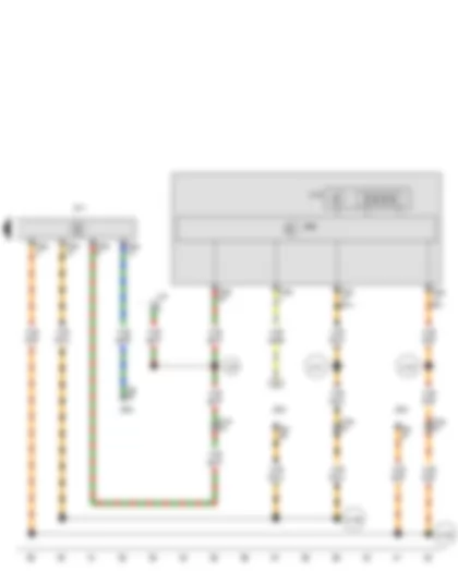 Wiring Diagram  SEAT EXEO 2011 - Multifunction indicator - Automatic gearbox control unit - Control unit in dash panel insert