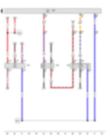 Wiring Diagram  SEAT EXEO 2013 - Voltage stabiliser - Engine control unit - Starter relay 1 - Starter relay 2