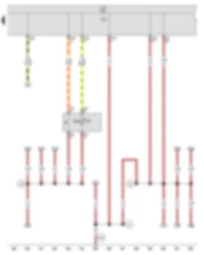 Wiring Diagram  SEAT EXEO 2013 - Hazard warning lights button - Onboard supply control unit - Indicator lamp for hazard warning light