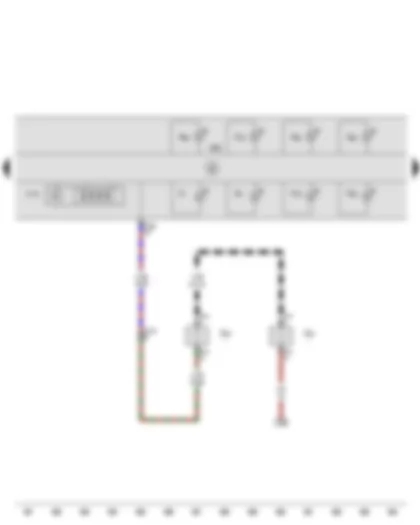 Wiring Diagram  SEAT EXEO 2013 - Front left brake pad wear sender - Front right brake pad wear sender - Control unit in dash panel insert