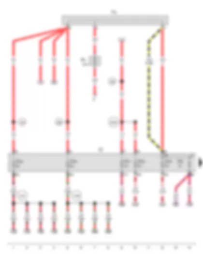 Wiring Diagram  SEAT EXEO 2013 - Fuse 1 in fuse holder A - Fuse holder C - Terminal 30 wiring junction