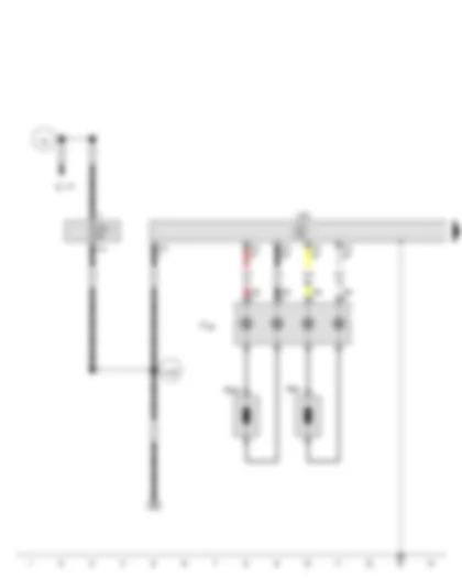 Wiring Diagram  SEAT EXEO 2009 - Ignition/starter switch - Airbag coil connector and return ring with slip ring - Airbag control unit - Driver side airbag igniter - Driver side airbag igniter 2 - Fuse 11 on fuse holder C