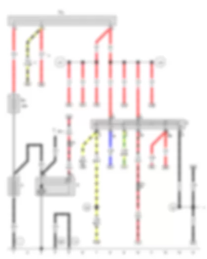 Wiring Diagram  SEAT EXEO 2010 - Battery - Starter - Alternator - Ignition/starter switch - Terminal 30 wiring junction
