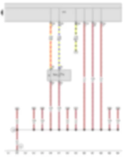 Wiring Diagram  SEAT EXEO 2010 - Hazard warning lights button - Onboard supply control unit - Indicator lamp for hazard warning light