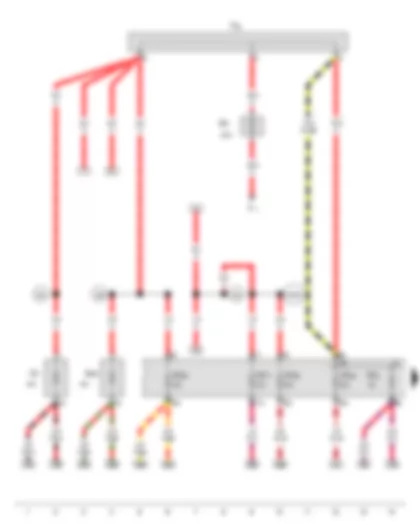 Wiring Diagram  SEAT EXEO 2011 - Fuse 1 in fuse holder A - Fuse 2 on fuse holder C - Fuse 17 on fuse holder C - Fuse 23 on fuse holder C - Fuse 24 on fuse holder C - Fuse 30 on fuse holder C - Window regulator single fuse - Window regulator single fuse 2 - Terminal 30 wiring junction