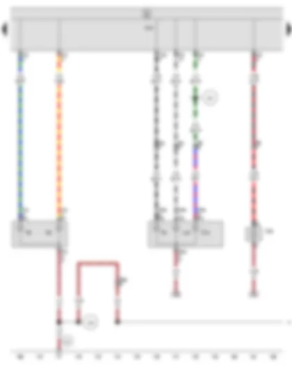 Wiring Diagram  SEAT EXEO 2013 - Onboard supply control unit - Rear left fog light bulb - Left tail light bulb - Rear left turn signal bulb - Left brake light bulb - Left reversing light bulb - Additional brake light bulb
