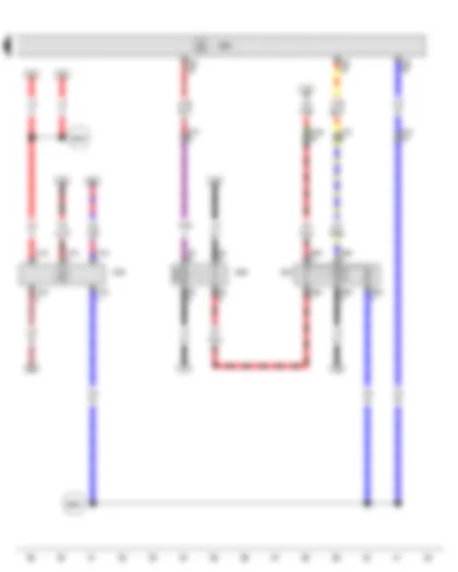 Wiring Diagram  SEAT EXEO 2013 - Voltage stabiliser - Engine control unit - Starter relay 1 - Starter relay 2
