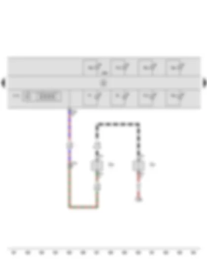 Wiring Diagram  SEAT EXEO 2013 - Front left brake pad wear sender - Front right brake pad wear sender - Control unit in dash panel insert