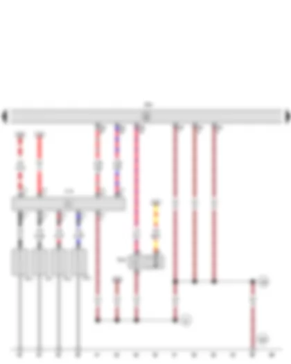 Wiring Diagram  SEAT EXEO 2013 - Automatic glow period control unit - Engine control unit - Glow plug 1 - Glow plug 2 - Glow plug 4 - Pump for exhaust gas recirculation cooler