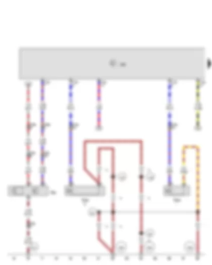 Wiring Diagram  SEAT EXEO 2013 - High-pressure sender - Climatronic control unit - Air conditioner compressor regulating valve - Earth connection 3 - in engine compartment wiring harness - Earth connection 4 - in engine compartment wiring harness
