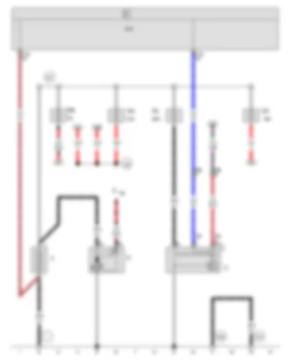 Wiring Diagram  SEAT IBIZA 2009 - Battery - Starter - Alternator - Fuse 1 in fuse holder A - Fuse 3 in fuse holder A - Fuse 7 in fuse holder A