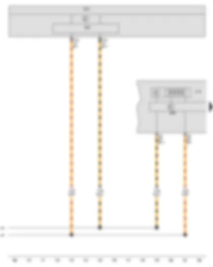 Wiring Diagram  SEAT IBIZA 2009 - Multifunction indicator - Control unit in dash panel insert - Data bus diagnostic interface