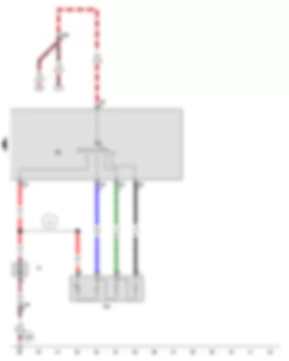 Wiring Diagram  SEAT IBIZA 2008 - Fresh air blower switch - Air conditioning system control unit - Fresh air blower series resistor with overheating fuse - Fresh air blower