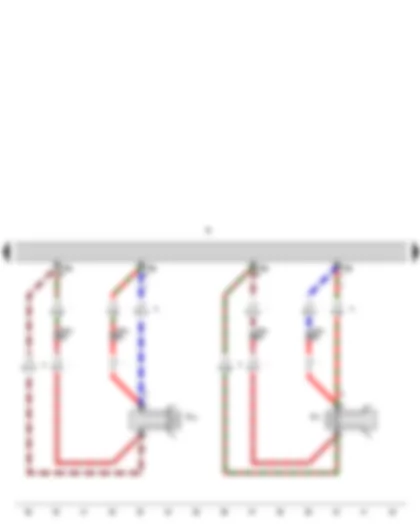 Wiring Diagram  SEAT IBIZA 2009 - Radio - Rear left bass loudspeaker - Rear right bass loudspeaker