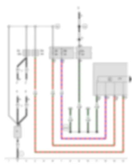 Wiring Diagram  SEAT IBIZA 2009 - Battery - ABS control unit - Fuse 1 on fuse holder B - Fuse 4 on fuse holder C