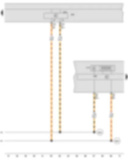 Wiring Diagram  SEAT IBIZA 2008 - Multifunction indicator - Control unit in dash panel insert - Data bus diagnostic interface