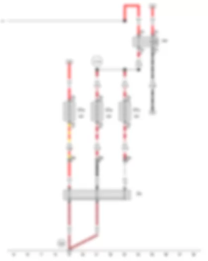 Wiring Diagram  SEAT IBIZA 2010 - High heat output relay - Fuse 28 in fuse holder F - Fuse 29 in fuse holder F - Fuse 30 in fuse holder F - Auxiliary air heater element