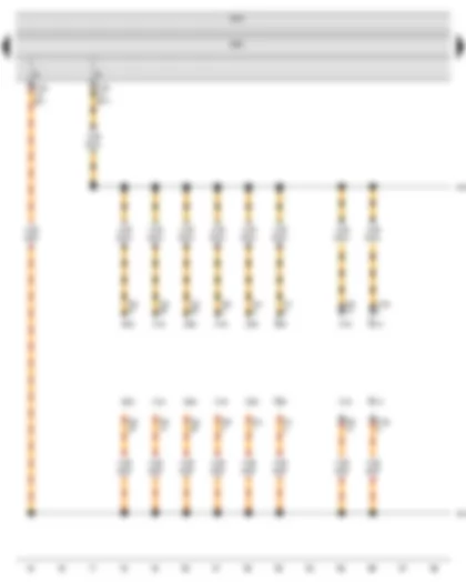 Wiring Diagram  SEAT IBIZA 2009 - Onboard supply control unit - Data bus diagnostic interface