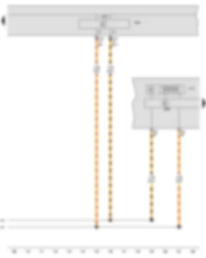 Wiring Diagram  SEAT IBIZA 2009 - Multifunction indicator - Control unit in dash panel insert - Onboard supply control unit - Data bus diagnostic interface