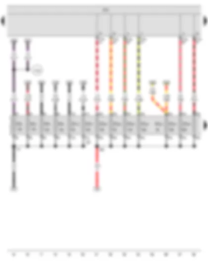 Wiring Diagram  SEAT IBIZA 2009 - Onboard supply control unit - Fuse holder C