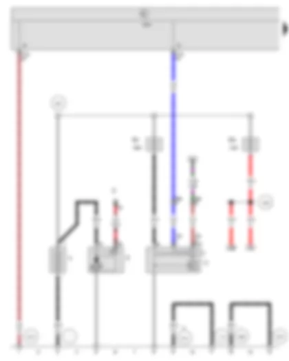 Wiring Diagram  SEAT IBIZA 2009 - Battery - Starter - Alternator - Onboard supply control unit - Fuse 1 in fuse holder A - Fuse 3 in fuse holder A